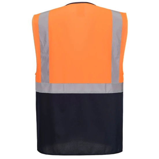 Vesta HiVis Manager cu fermoar, Portocaliu-Bleumarin