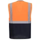 Vesta HiVis Manager cu fermoar, Portocaliu-Bleumarin