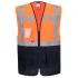 Vesta HiVis Manager cu fermoar, Portocaliu-Bleumarin