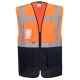 Vesta HiVis Manager cu fermoar, Portocaliu-Bleumarin