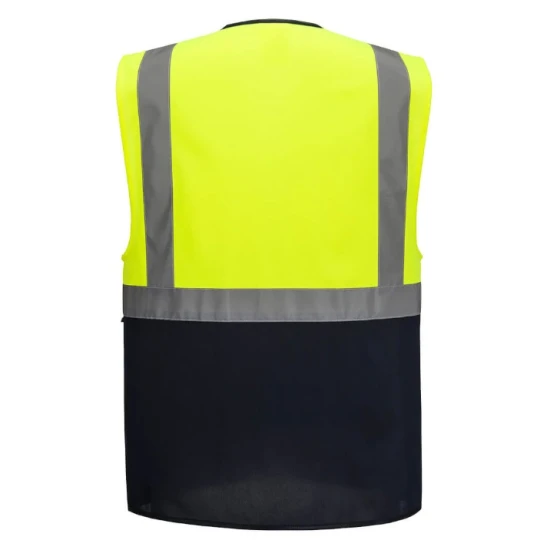 Vesta HiVis Manager cu fermoar, Galben-Bleumarin