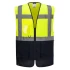Vesta HiVis Manager cu fermoar, Galben-Bleumarin
