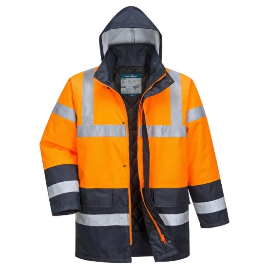 Jacheta de iarna Hivis, portocaliu-bleumarin