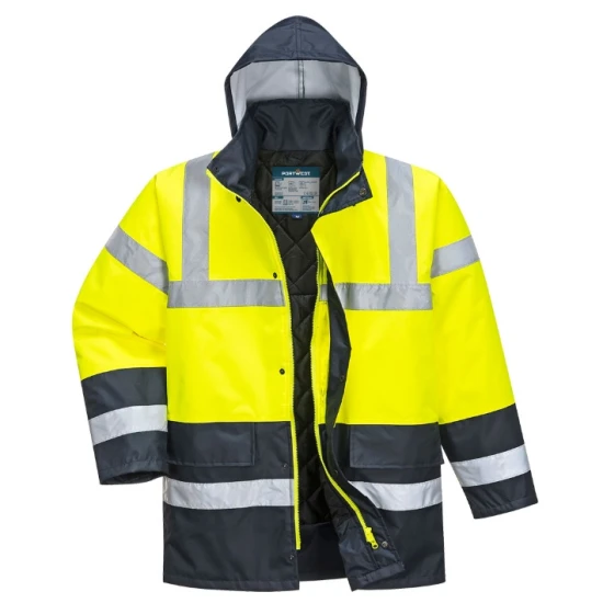 Jacheta de iarna Hivis, galben-bleumarin
