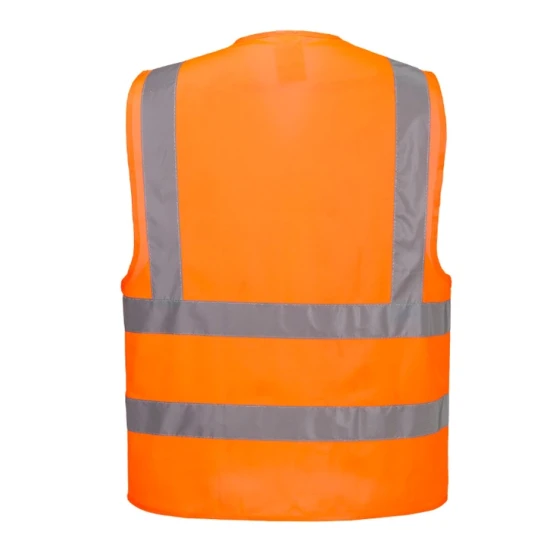 Vesta HiVis cu 4 benzi reflectorizante, portocaliu