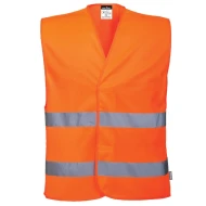 Vesta HiVis cu 2  benzi reflectorizante, portocaliu