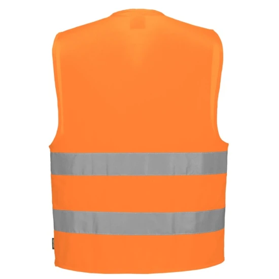 Vesta HiVis cu 2  benzi reflectorizante, portocaliu