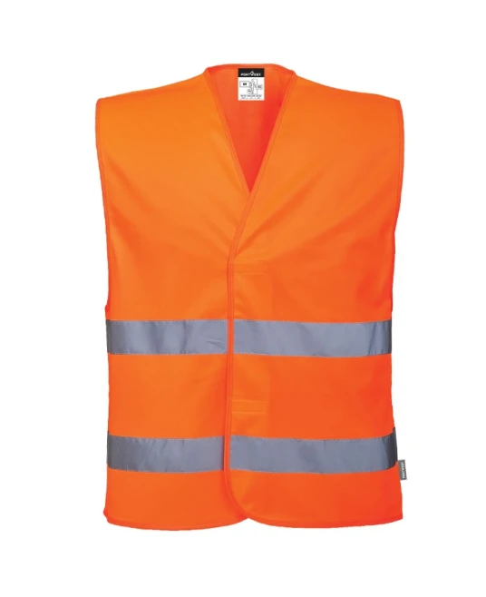 Vesta HiVis cu 2  benzi reflectorizante, portocaliu