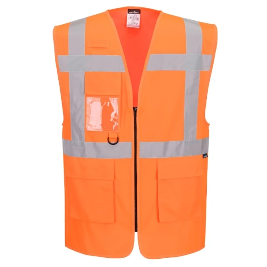 Vesta HiVis Manager cu fermoar, portocaliu