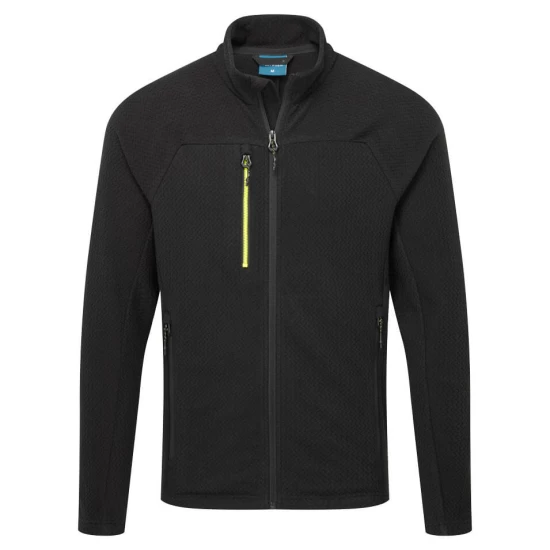 Jacheta fleece premium, model texturat, negru Jacheta fleece premium, model texturat, negru
