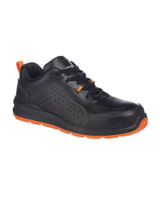 Pantofi de protectie sport S1P pentru medii calduroase Negru-portocaliu Pantofi de protectie sport S1P pentru medii calduroase Negru-portocaliu