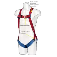 Ham de protectie anticadere, pozitionare in 1 punct [FP11] Rosu