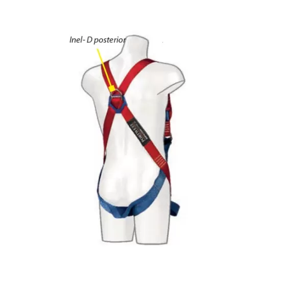 Ham de protectie anticadere in 2 puncte, anterior si posterior [FP13] Rosu