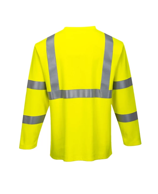 Tricou cu maneca lunga ignifug, reflectorizant Hi-Vis, antistatic [FR96] Galben