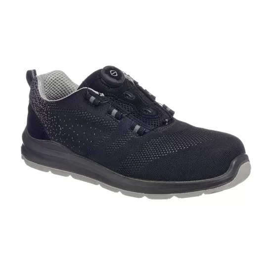 Pantofi de protectie sistem inchidere BOA, S1P negru cu gri Pantofi de protectie sistem inchidere BOA, S1P negru cu gri