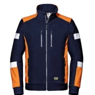 Fleece de lucru cu dungi reflectorizante, 310g/m2, bleumarin-portocaliu Fleece de lucru cu dungi reflectorizante, 310g/m2, bleumarin-portocaliu