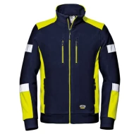 Fleece de lucru cu dungi reflectorizante, 310g/m2, bleumarin-galben Fleece de lucru cu dungi reflectorizante, 310g/m2, bleumarin-galben