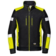 Fleece de lucru cu dungi reflectorizante, 310g/m2, negru-galben Fleece de lucru cu dungi reflectorizante, 310g/m2, negru-galben