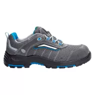 Pantofi respirabil S1P, HRO, bombeu compozit si lamela kevlar - gri cu albastru Pantofi respirabil S1P, HRO, bombeu compozit si lamela kevlar - gri cu albastru
