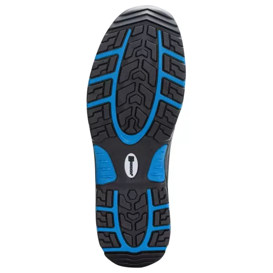 Pantofi respirabil S1P, HRO, bombeu compozit si lamela kevlar - gri cu albastru Pantofi respirabil S1P, HRO, bombeu compozit si lamela kevlar - gri cu albastru