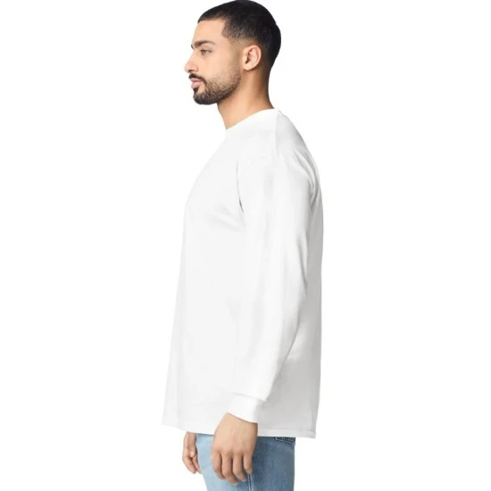 Bluza groasa cu maneca lunga, 203g/m2 alb