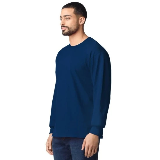 Bluza groasa cu maneca lunga, 203g/m2 bleumarin