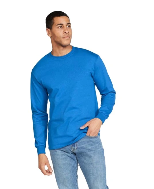 Bluza groasa cu maneca lunga, 203g/m2 albastru regal