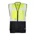 Vesta reflectorizanta cu plasa mesh respirabila, galben/negru