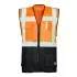 Vesta reflectorizanta cu plasa mesh respirabila, portocaliu/negru