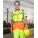 Vesta reflectorizanta cu plasa mesh respirabila, galben/portocaliu Vesta reflectorizanta cu plasa mesh respirabila, galben/portocaliu