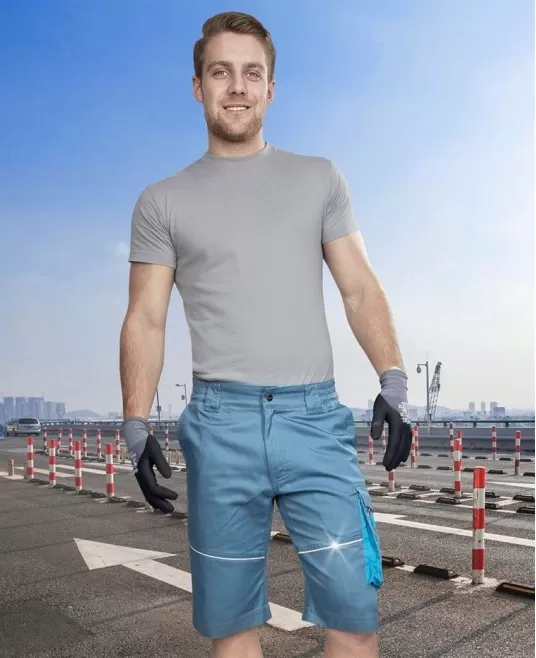Pantaloni scurti de lucru, calitate excelenta, tercot 200g/m2, Summer, Gri-deschis Pantaloni scurti de lucru, calitate excelenta, tercot 200g/m2, Summer, Gri-deschis