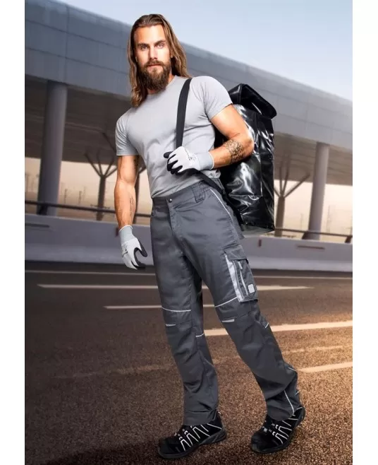 Pantaloni de lucru vara calitate excelenta, tercot 200g/m2, Summer, Gri-inchis