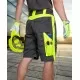 Pantaloni scurti premium HiVis, tercot kanvas 270 g/mp, Negru si galben Pantaloni scurti premium HiVis, tercot kanvas 270 g/mp, Negru si galben