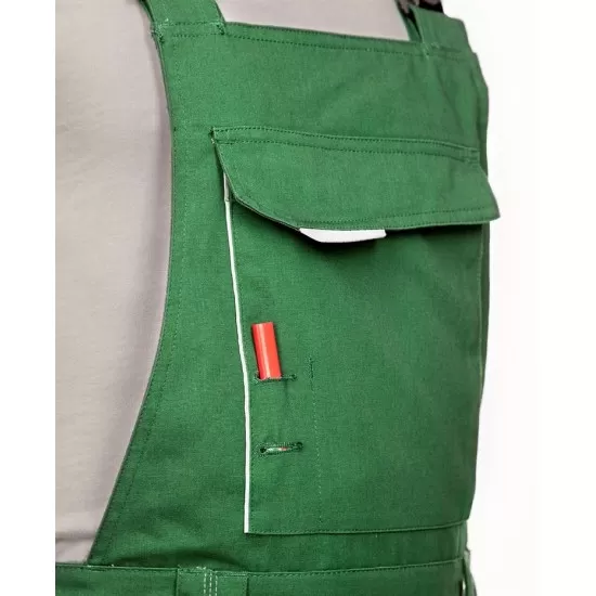 Salopeta cu pieptar premium, Urban Plus stretch, tercot 270 g/mp, verde Salopeta cu pieptar premium, Urban Plus stretch, tercot 270 g/mp, verde