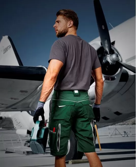 Pantaloni scurti premium Urban Plus, tercot, 270g/mp, verde Pantaloni scurti premium Urban Plus, tercot, 270g/mp, verde
