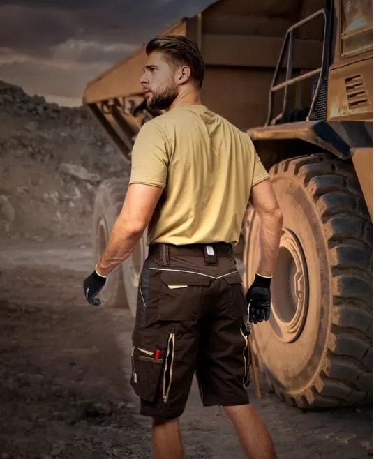 Pantaloni scurti premium Urban Plus, tercot, 270g/mp, maro Pantaloni scurti premium Urban Plus, tercot, 270g/mp, maro