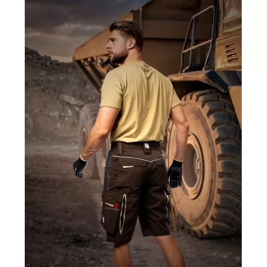 Pantaloni scurti premium Urban Plus, tercot, 270g/mp, maro Pantaloni scurti premium Urban Plus, tercot, 270g/mp, maro