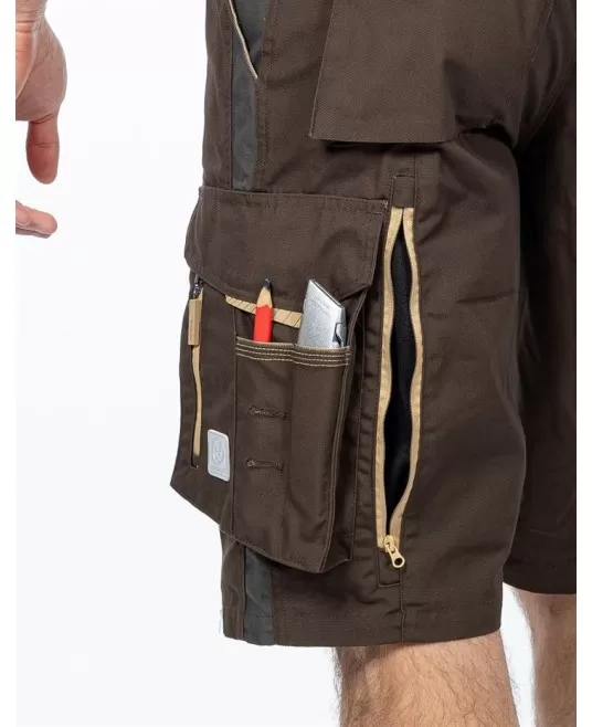 Pantaloni scurti premium Urban Plus, tercot, 270g/mp, maro Pantaloni scurti premium Urban Plus, tercot, 270g/mp, maro