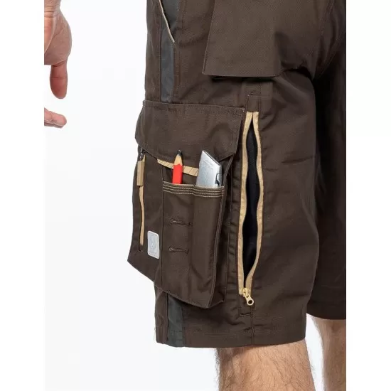 Pantaloni scurti premium Urban Plus, tercot, 270g/mp, maro Pantaloni scurti premium Urban Plus, tercot, 270g/mp, maro