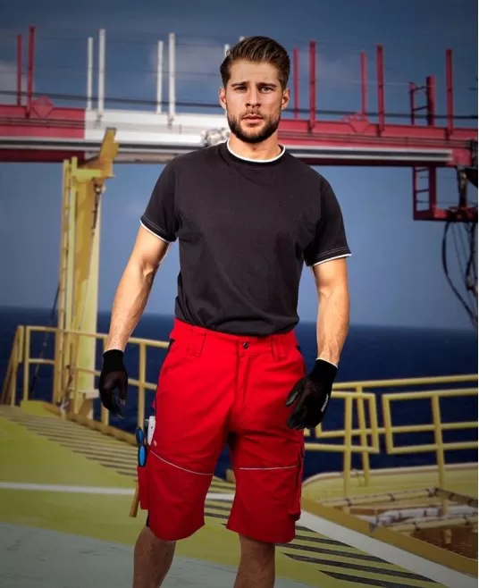 Pantaloni scurti premium Urban Plus, tercot, 270g/mp, rosu Pantaloni scurti premium Urban Plus, tercot, 270g/mp, rosu