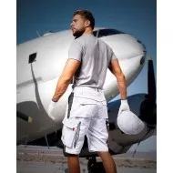 Pantaloni scurti premium Urban Plus, tercot, 270g/mp, alb