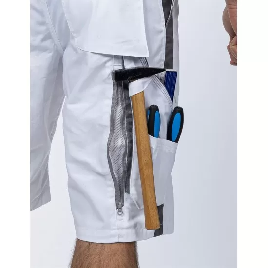 Pantaloni scurti premium Urban Plus, tercot, 270g/mp, alb Pantaloni scurti premium Urban Plus, tercot, 270g/mp, alb