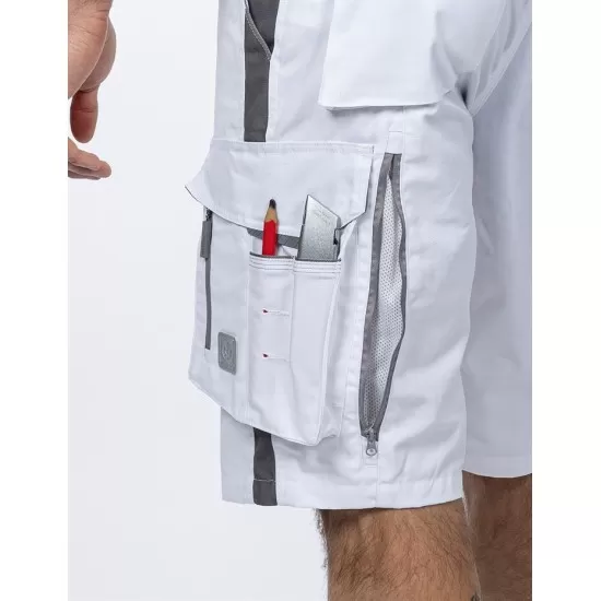 Pantaloni scurti premium Urban Plus, tercot, 270g/mp, alb Pantaloni scurti premium Urban Plus, tercot, 270g/mp, alb