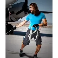 Pantaloni scurti stretch, Urban Plus, tercot, 270g/mp, gri inchis