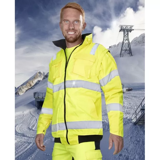 Jacheta de iarna HiVis 2 in 1, galben neon Jacheta de iarna HiVis 2 in 1, galben neon