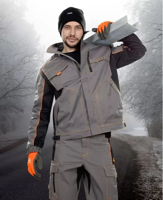 Jacheta de lucru de iarna captusita, Vision, tercot 270g/mp si flanel, gri