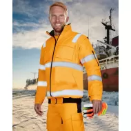 Jacheta vatuita 2 in 1 portocalie reflectorizanta