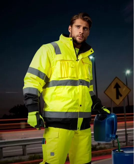 Jacheta HiVis  2-in-1, galben cu negru