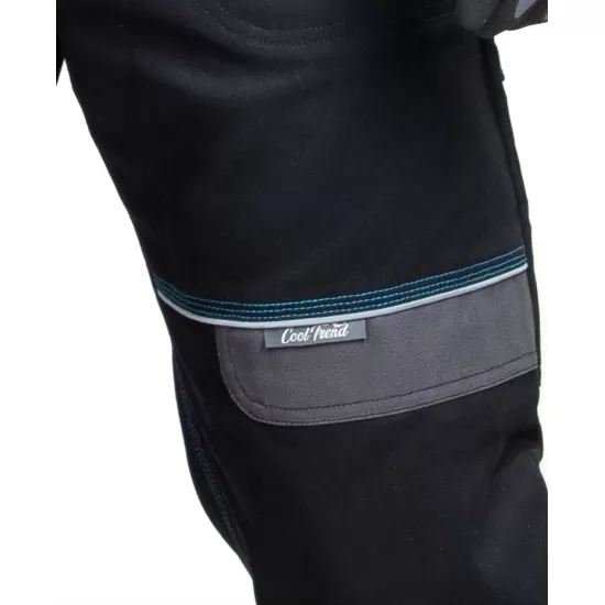 Pantaloni de lucru Cool Trend, bumbac 260g/m2 Negru-gri Pantaloni de lucru Cool Trend, bumbac 260g/m2 Negru-gri