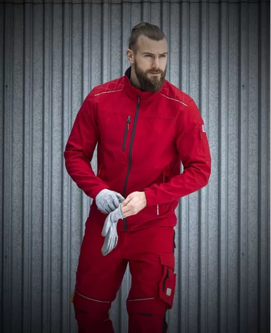 Jacheta softshell Vision, stretch, 258g/mp, rosu